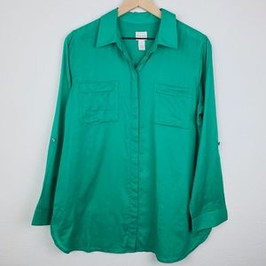 Chico Emerald Green Button-down